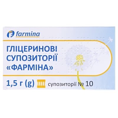 Гліцеринові супозиторії "Фарміна" супозиторії по 1.5 г №10 (5х2)