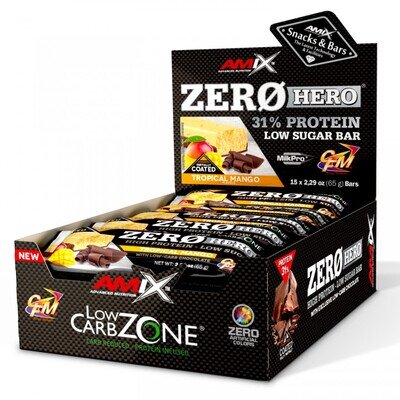 Батончик Amix Nutrition Low-Carb Zone ZeroHero тропічний манго, 65 г 1/15