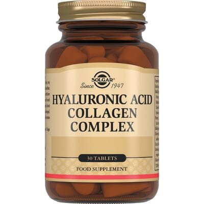 Колаген Гіалуронова кислота комплекс Solgar Collagen Hyaluronic Acid Complex таблетки №30