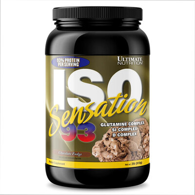 Ізолят сироваткового протеїну Ultimate Nutrition ISO Sensation 93, шоколадна помадка, 910 г