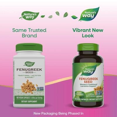 Пажитнику насіння Nature's Way Fenugreek Seed, 180 веганських капсул