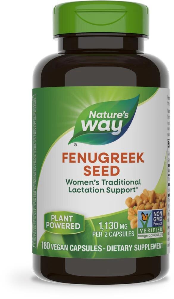 Пажитнику насіння Nature's Way Fenugreek Seed, 180 веганських капсул