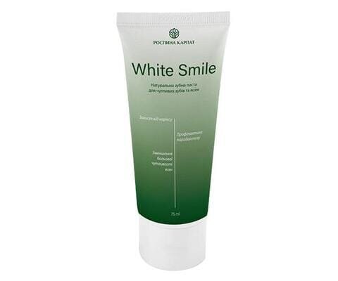 Зубна паста White Smile Рослина Карпат для чутливих зубів та ясен, 75 мл