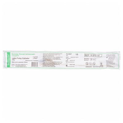 Катетер урологічний Medicare Latex Foley Catheter 2-Way тип Фолея латексний 10 Fr, 2-ходовий, 1 штука