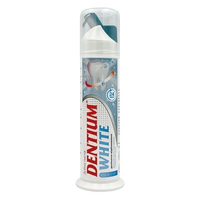 Зубна паста Dentium White делікатне відбілювання, вакуумний диспенсер, 100 мл