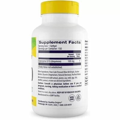 Коензим Q10 Healthy Origins Kaneka CoQ10 100 мг, 150 капсул