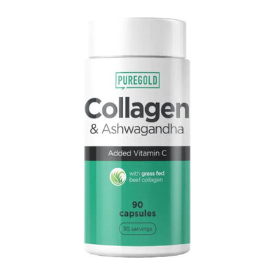 Колаген + Ашваганда Pure Gold Collagen & Ashwagandha, 90 капсул