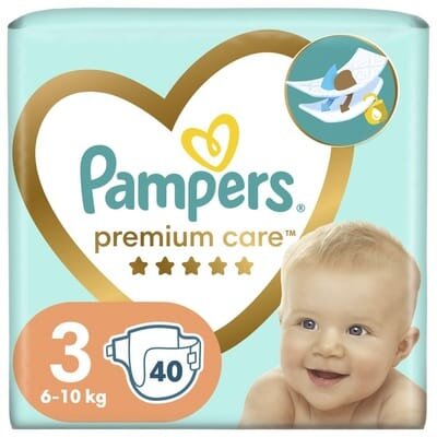 Підгузки дитячі Pampers Premium Care розмір 3, 6-10 кг, 40 шт