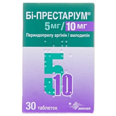 Бі-престаріум 5 мг/10 мг таблетки по 5 мг/10 мг №30 у конт.