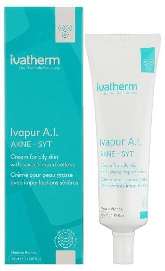 Крем для обличчя Ivatherm Ivapur A.I. для проблемної шкіри з серйозними вадами та акне, 30 мл