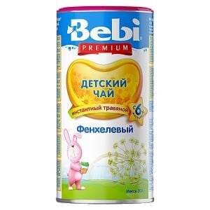 Напій Bebi Premium Дитячий чай фенхелевий, сухий швидкорозчинний, 200 г