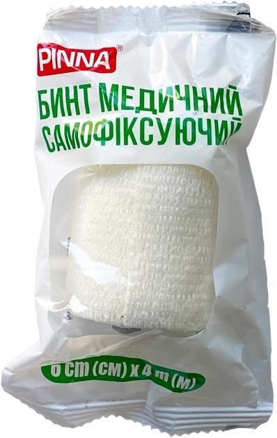 Бинт медичний Pinna самофіксувальний 6 см х 4 м