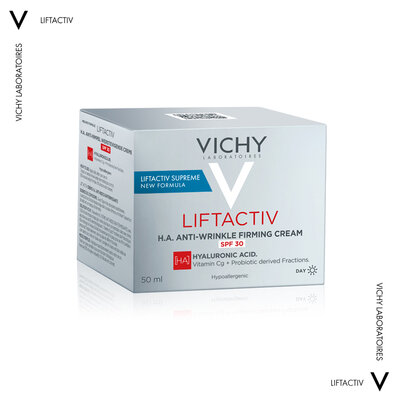 Крем для обличчя Vichy LiftActiv H.A. SPF30 антивіковий тривалої дії корекція зморшок та пружність, для всіх типів шкіри, 50 мл