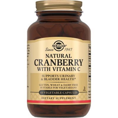 Журавлина з вітаміном С Solgar Natural Cranberry with Vitamin C вег. капсули №60
