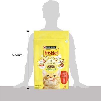 Корм сухий для кішок Purina Friskies з яловичиною, куркою і овочами, 10 кг