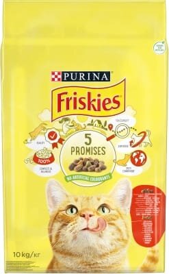 Корм сухий для кішок Purina Friskies з яловичиною, куркою і овочами, 10 кг
