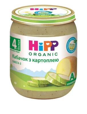 Пюре овочеве HiPP Кабачок з картоплею з 4 місяців,125 г