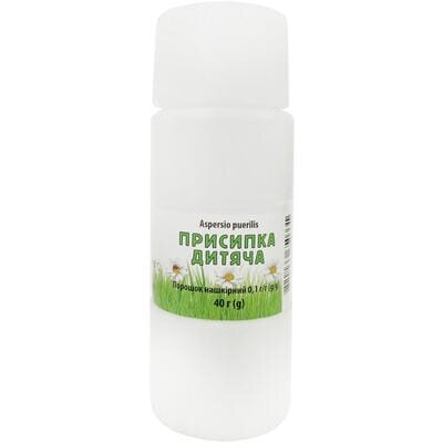 Присипка дитяча порошок н/ш 0.1 г/г по 40 г у бан.