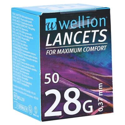 Ланцети Wellion 28G, 50 штук