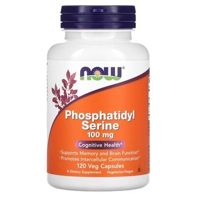 Фосфатидилсерин NOW Phosphatidyl Serine 100 мг вег. капсули №120