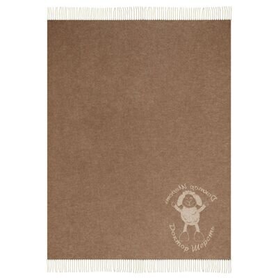 Плед Доктор Шерсть Camel з верблюжою шерстью з лого, розмір 185 х 140 см