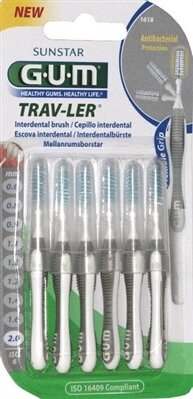 Інтердентальні щітки GUM TravLer, 2,0 мм, 6 шт
