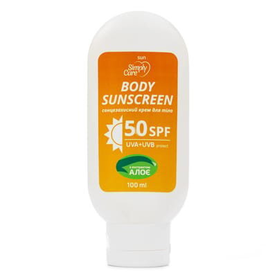 Крем для тіла сонцезахисний Simply Care SPF 50+, 100 мл