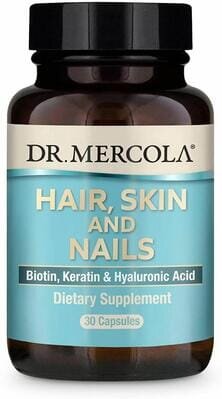 Вітаміни для волосся шкіри та нігтів Dr. Mercola Hair, Skin & Nails, 30 капсул