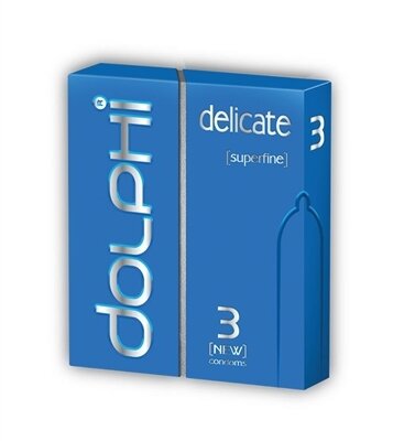 Презервативи Dolphi Lux Delicate Superfine особливо тонкі, 3 штуки