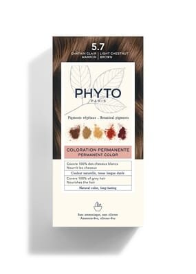 Крем-фарба Phyto Phytocolor, тон 5.7 світлий шатен каштановий, 60 мл + 40 мл
