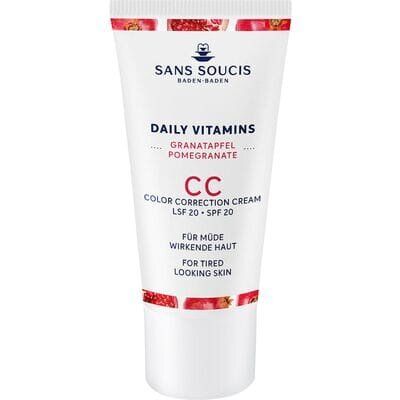 Крем Sans Soucis Daily Vitamins CC Гранат SPF20 коректор від втоми шкіри обличчя, 30 мл