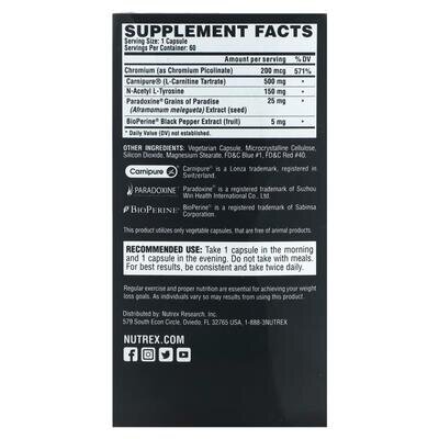 Жироспалювач Nutrex Research Lipo-6 Black UC Stim-Free, 60 капсул
