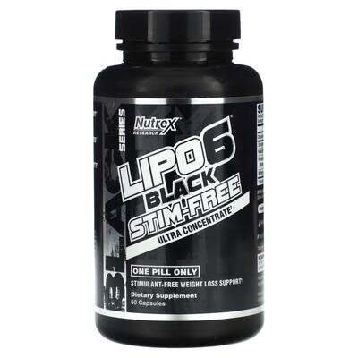 Жироспалювач Nutrex Research Lipo-6 Black UC Stim-Free, 60 капсул