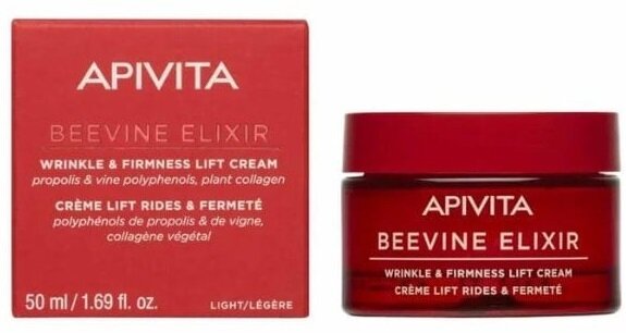 Крем-ліфтинг для обличчя Apivita Beevine Elixir денний легкої текстури від зморшок для підвищення пружності, 50 мл