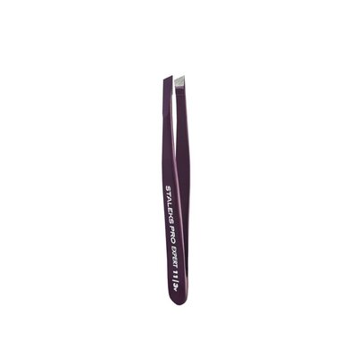 Пінцет для брів Staleks Expert 11 широкі скошені кромки, тип 3 Violet
