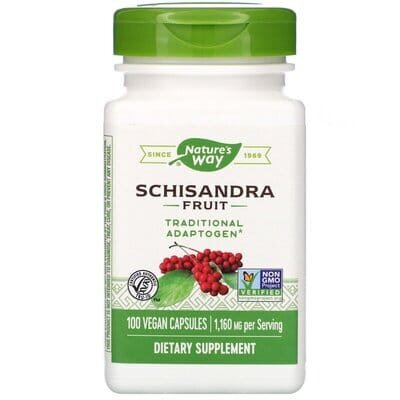 Плоди лимонника Nature's Way Schisandra 1160 мг, 100 веганських капсул