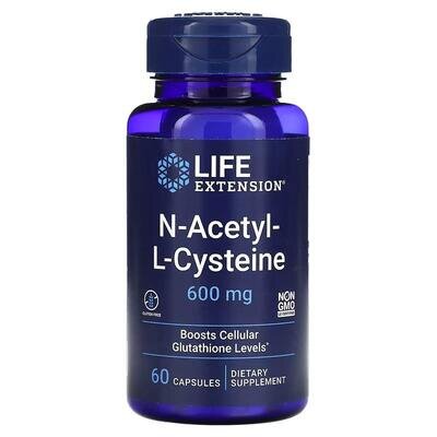N-Ацетил-L-Цистеїн Life Extension N-Acetyl-L-Cysteine капсули по 600 мг №60