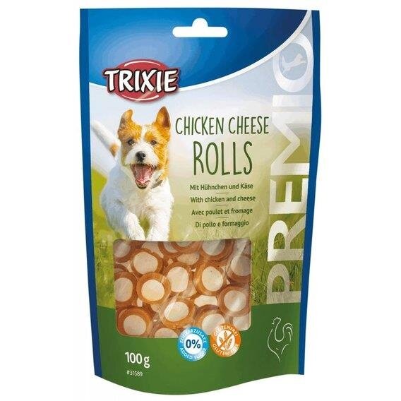 Ласощі для собак Trixie 31589 PREMIO Chicken Cheese Rolls Роли з куркою та сиром, 100