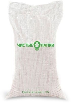 Наповнювач універсальний для котів, гризунів Чисті лапки Деревний поглинаючий, 20 кг (80 л)