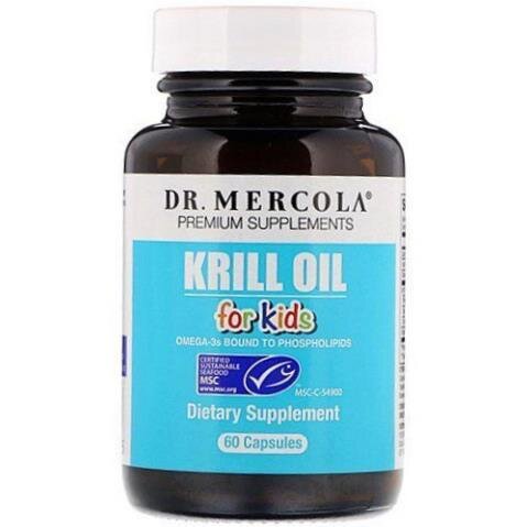 Олія криля Dr. Mercola Krill Oil for Kids, 60 капсул