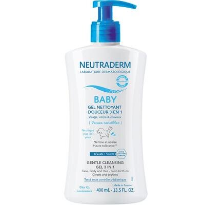 Гель дитячий Neutraderm Baby ніжний очищувальний 3 в 1, 400 мл
