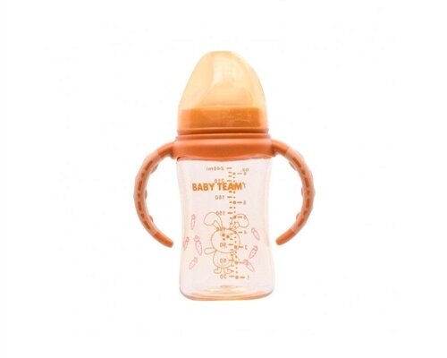 Пляшка для годування Baby Team 1090 з широким горлом, 240 мл