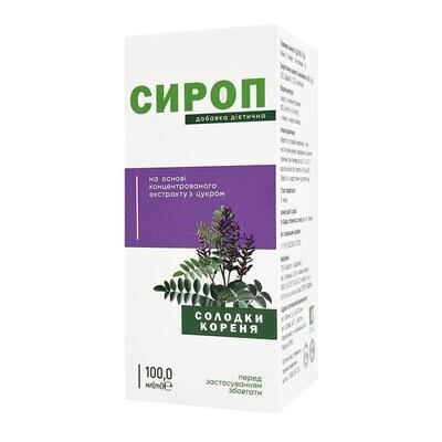 Солодки кореня К&Здоров'я сироп на основі концентрованого екстракту з цукром, 100 мл