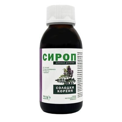 Солодки кореня К&Здоров'я сироп на основі концентрованого екстракту з цукром, 100 мл