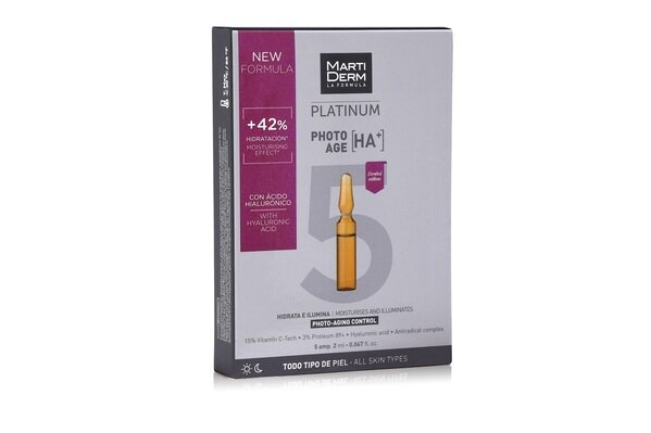 Ампули MartiDerm Platinum Photo-age HA+, 5 штук по 2 мл