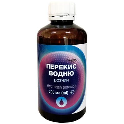 Перекис водню Solution Pharm розчин 3% по 200 мл у флак. полім.