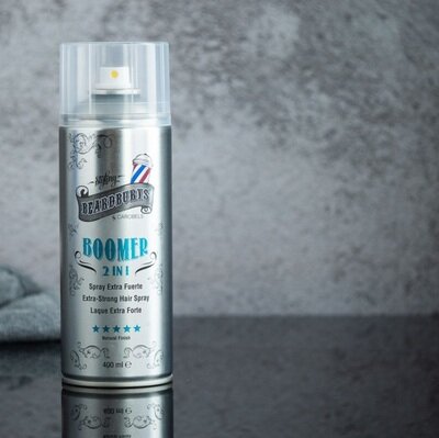Лак для волосся Beardburys Extra Strong 2 in 1 Boomer з двома розпилювачами, 400 мл