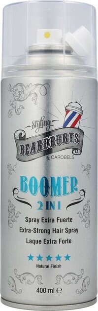 Лак для волосся Beardburys Extra Strong 2 in 1 Boomer з двома розпилювачами, 400 мл