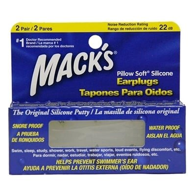 Беруші вкладки вушні MACK'S Pillow Soft 5 білі, 2 пари