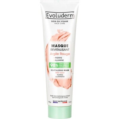 Маска Evoluderm для обличчя відновлююча з червоною глиною, 150 г